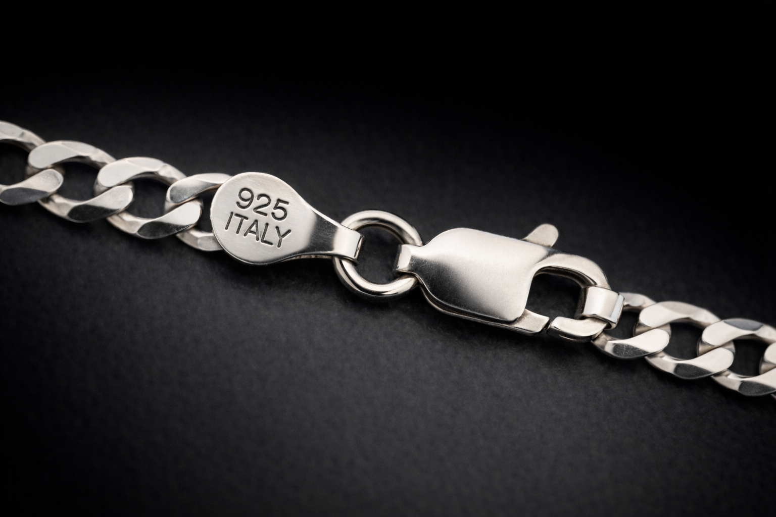 שרשרת כסף מלא 925 לגבר - רוחב 4 מ"מ , אורך 60 ס"מ