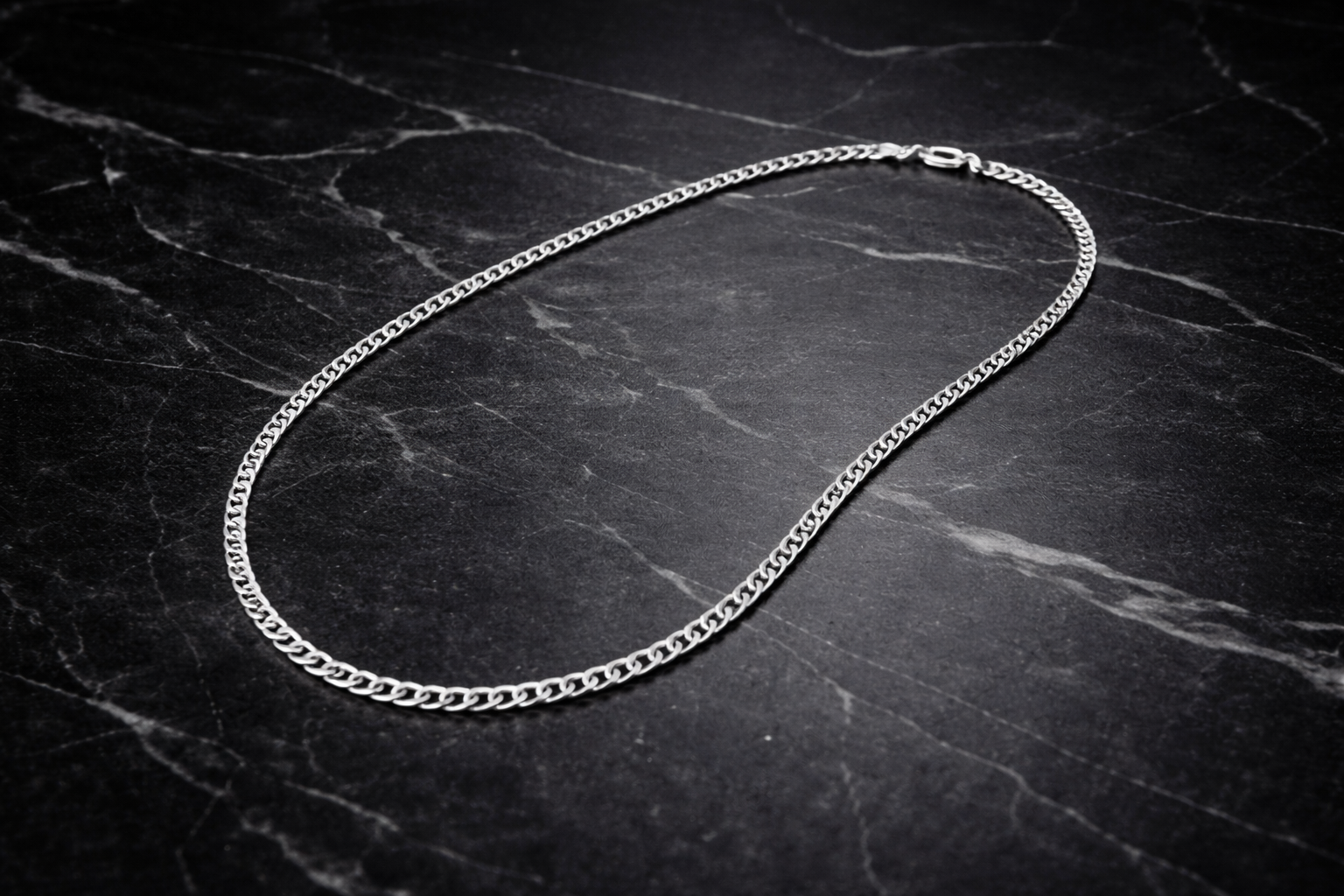 שרשרת כסף מלא 925 לגבר - רוחב 4 מ"מ , אורך 60 ס"מ