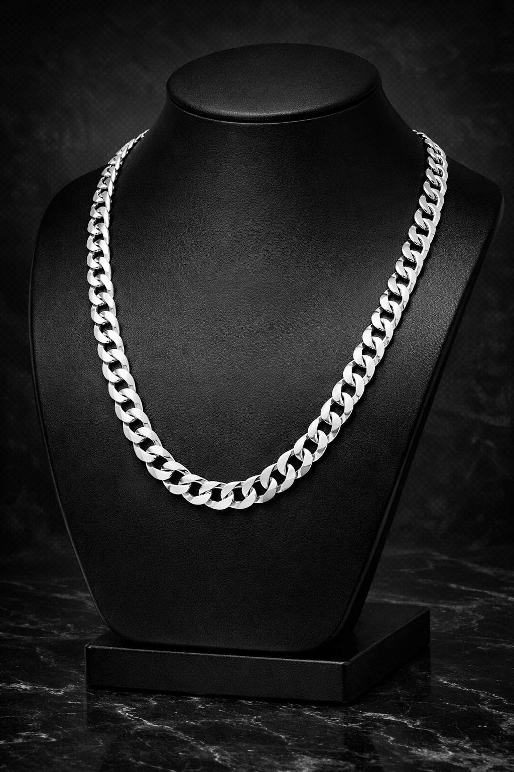 שרשרת כסף מלא 925 לגבר  - רוחב 7 מ"מ , אורך 60 ס"מ