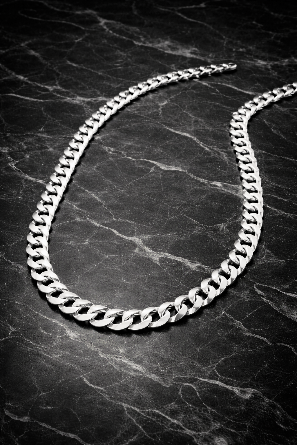 שרשרת כסף מלא 925 לגבר  - רוחב 7 מ"מ , אורך 60 ס"מ